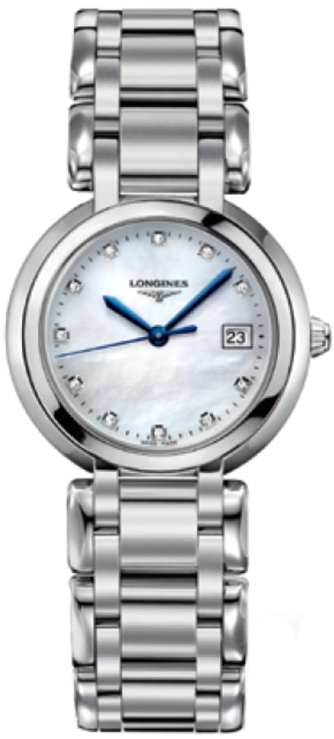 Longines PrimaLuna 26.5 mm Diamond Mother of Pearl Women's Watch L8.112.4.87.6