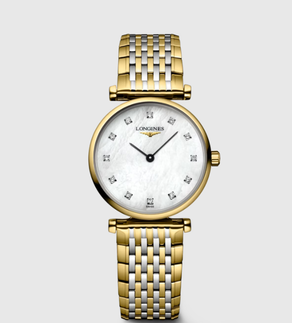 Longines La Grande Classique De Longines 24 mm 12 Diamond Dial Gold Women's Swiss Watch