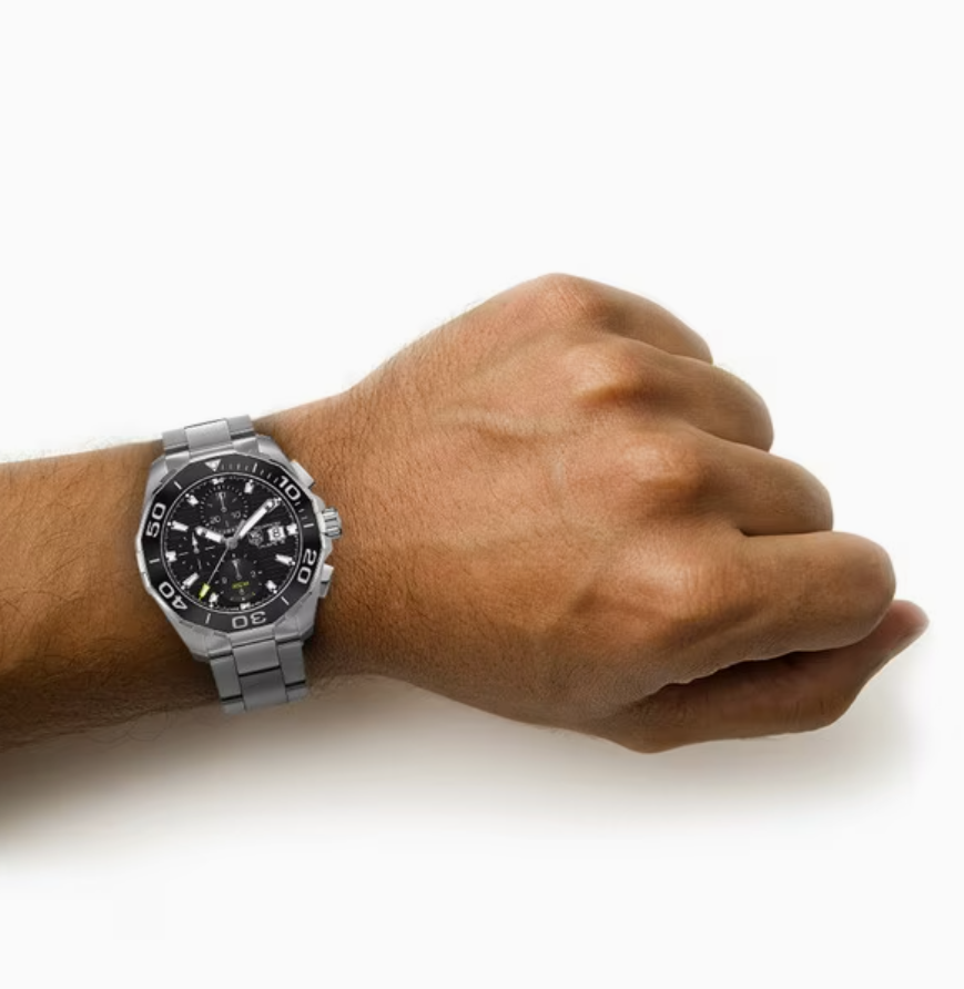 TAG Heuer Aquaracer Calibre 16 Chronograph Black Dial Rotating