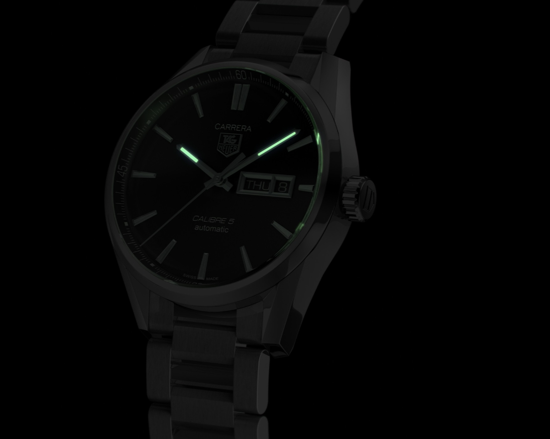 Tag heuer carrera automatic black dial men's clearance watch