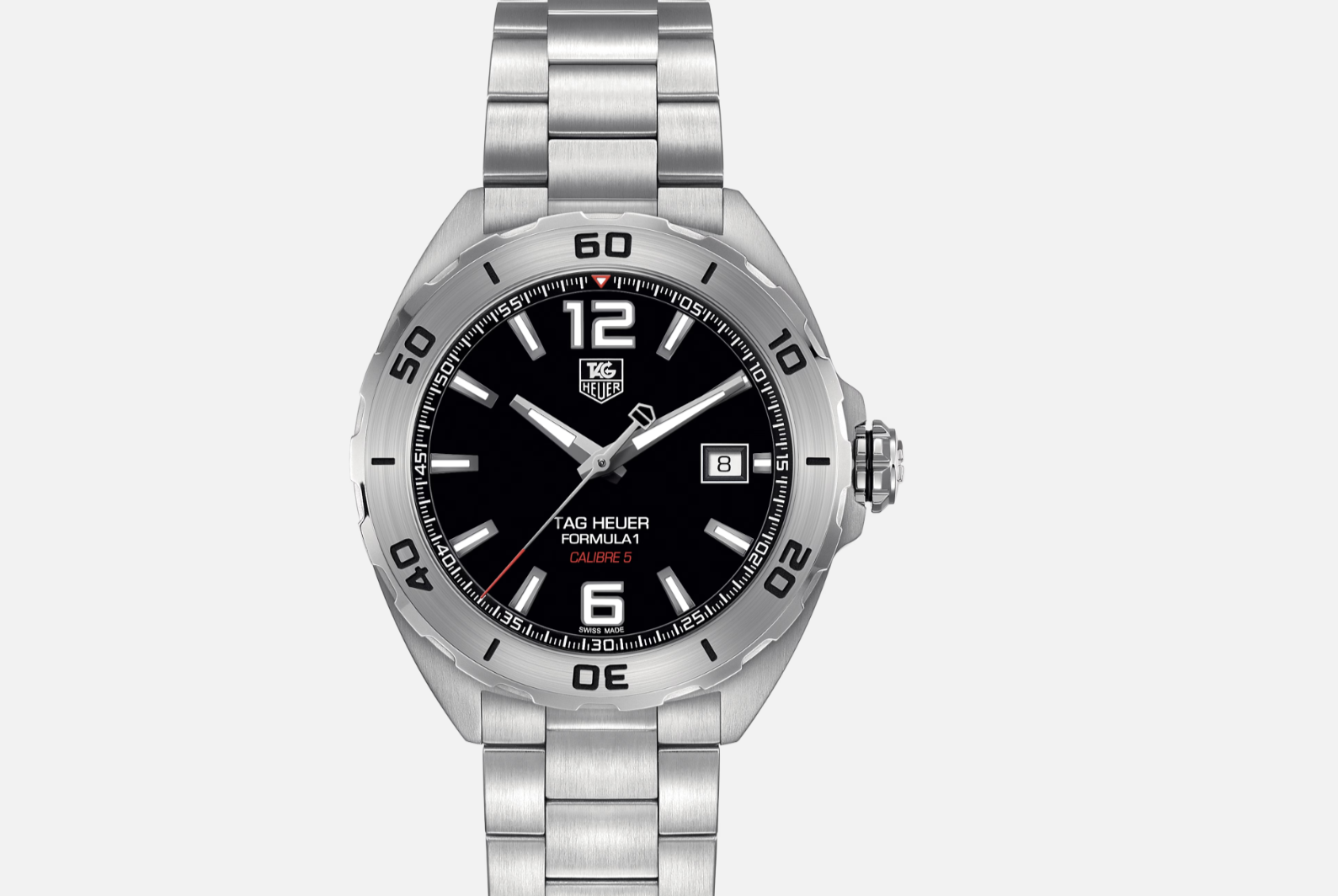 Tag heuer formula 1 calibre 5 white dial sales