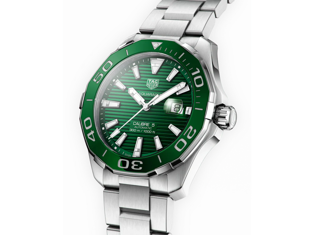 Tag heuer calibre 5 green sales